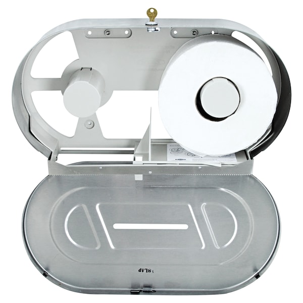 Bobrick Toilet Tissue 2 Roll Dispenser, Stainless Steel, Jumbo 2892 - main